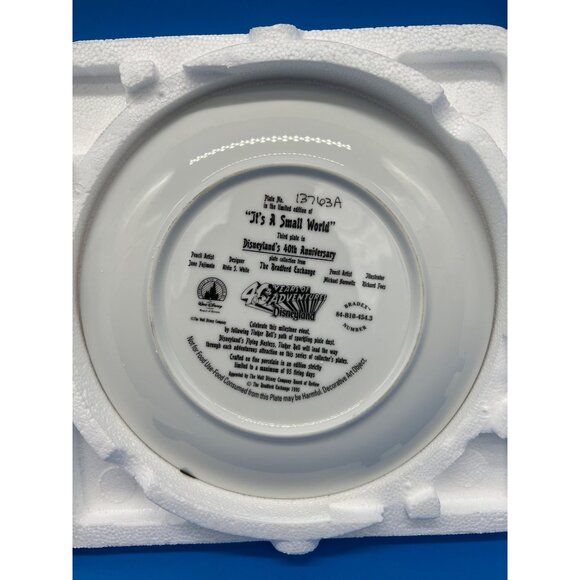 Disneyland's 40th Anniversary Plate It's A Small World The Bradford Exchange - Picture 4 of 7